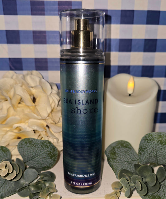 New Bath & Body Work Sea Island Shore Body Mist, Body Spray, Hair Mist, Linen Spray 8 fl oz 