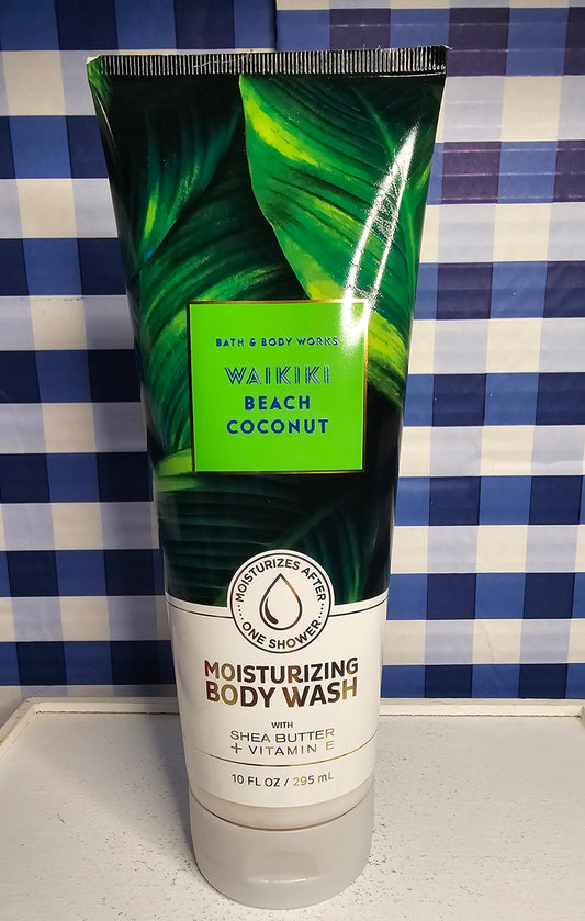 New Bath and Body Works Waikiki Beach Coconut Moisturizing Body Wash 10 fl oz