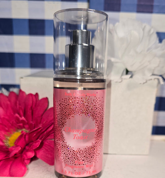 New Bath and Body Works Champagne Toast Travel Size Fine Fragrance Body Mist 2.5 fl oz