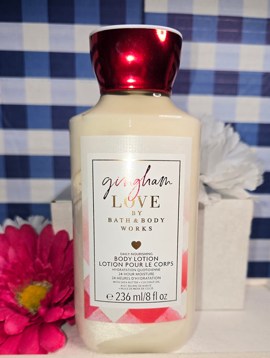 New Bath and Body Works Gingham LOVE Moisturizing Body Lotion 8 fl oz