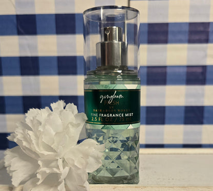 New Bath and Body Works Travel Size Gingham Fresh Fine Fragrance Mist 2.5 fl oz