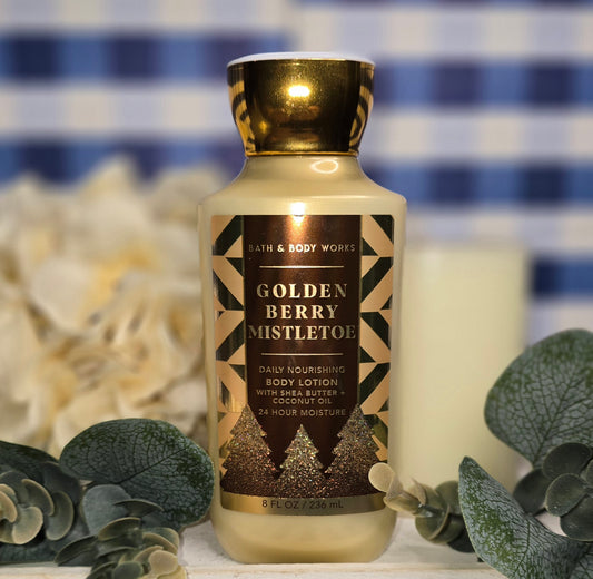 Bath And Body Works Golden Berry Mistletoe Daily Nourishing Body Lotion 8 fl oz