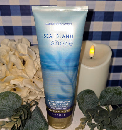 New Bath & Body Work Sea Island Shore Body Cream, Lotion, Moisturizer 8 fl oz.