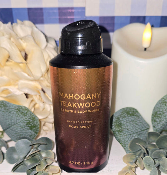 New Bath and Body Works Men's Collection ~Mahogony Teakwood~ Body Spray 3.7 fl oz