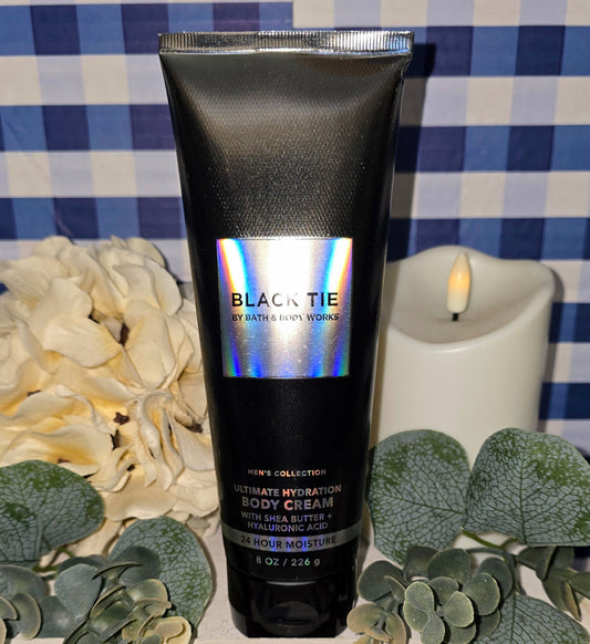 Bath and Body Works Men's Collection Black Tie Ultimate Hydration Body Cream 8 fl oz.